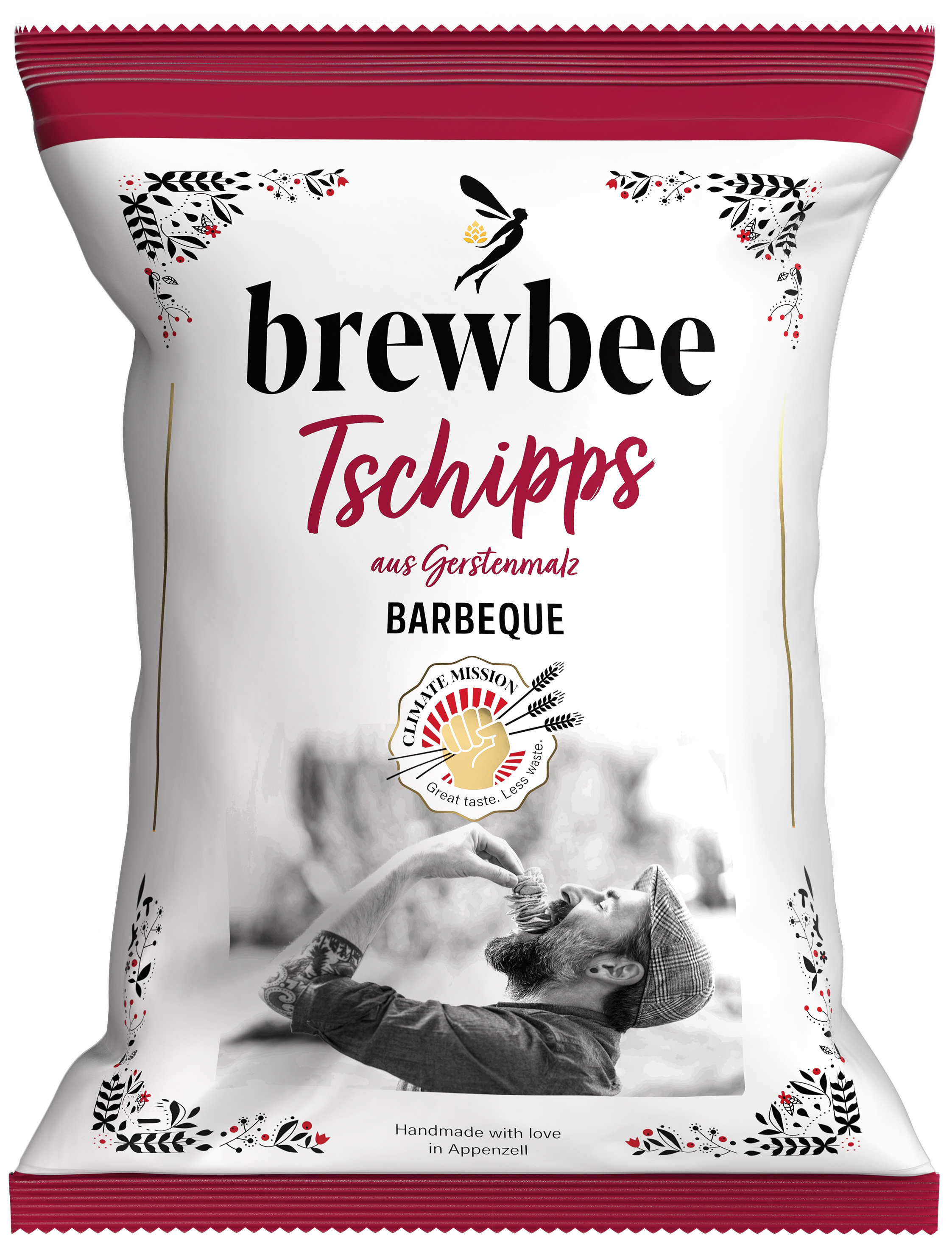 Tschipps Barbeque 30g Croustillant et riche en fibres alimentaires naturelles. Drêche fraîche provenant de la salle de brassage - levure riche en vitamines de la cave de fermentation. La base durable pour une collation fine et croustillante.