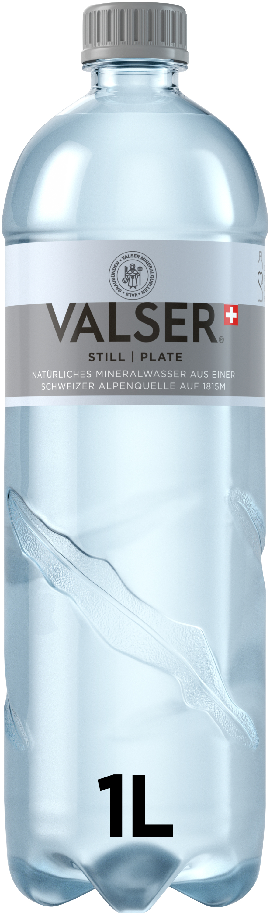 Valser Still 1.0L PET A light, non-carbonated mineral water: still and smooth. Originating from the St. Paul’s spring, 1,806 meters above sea level, VALSER Still has a particularly mild taste, thanks to its low mineral content (220 mg/l). Made by mountains: our high quality mineral water Valser, streams up to 25 years, depending on the spring, through 220 million year old rock and is bottled by us in Vals in its purest form – crystal-clear, purified and highly mineralized. The product portfolio includes
