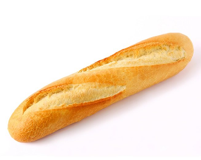 Halbes Baguette Pain bien adapté pour la réalisation de sandwichs baguettes et de paninis. 
72 DEMI BAGUETTES PRECUITES SURGELEES, 2 coups de lame.