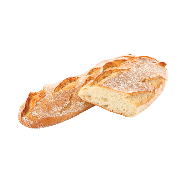 Pagnotta (rustikales Ciabatta) 22 pagnotta recette aurea (2 sachets de 11 pièces), précuites, surgelées.