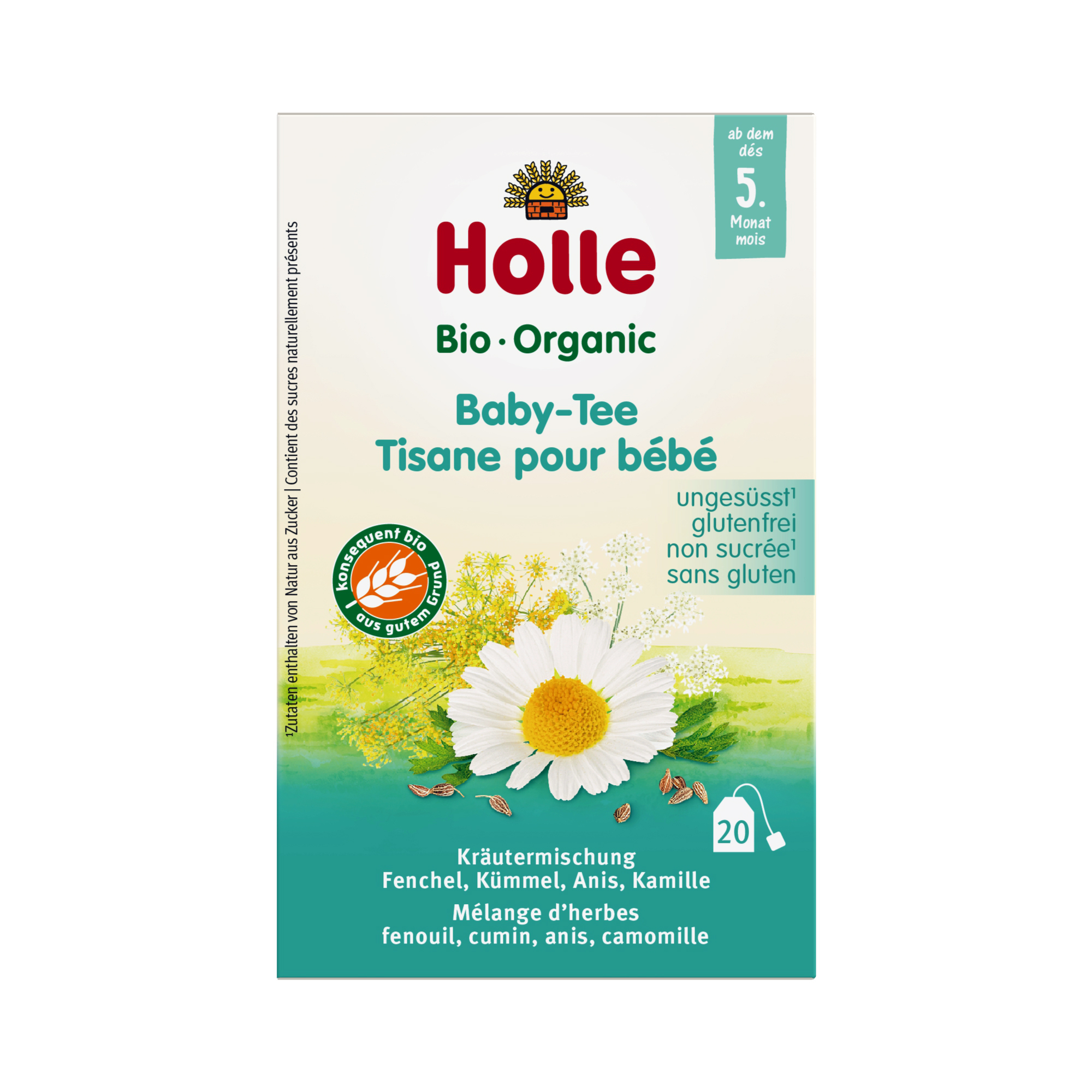 Holle Bio-Baby-Tee 30g Ob Zwieback, Keks, Früchteriegel, Tee oder Beikostöl – sorgsam ausgesuchte Zutaten und ernährungsphysiologisch ausgewogene Rezepturen sorgen für Freude und Abwechslung in der Beikostphase.