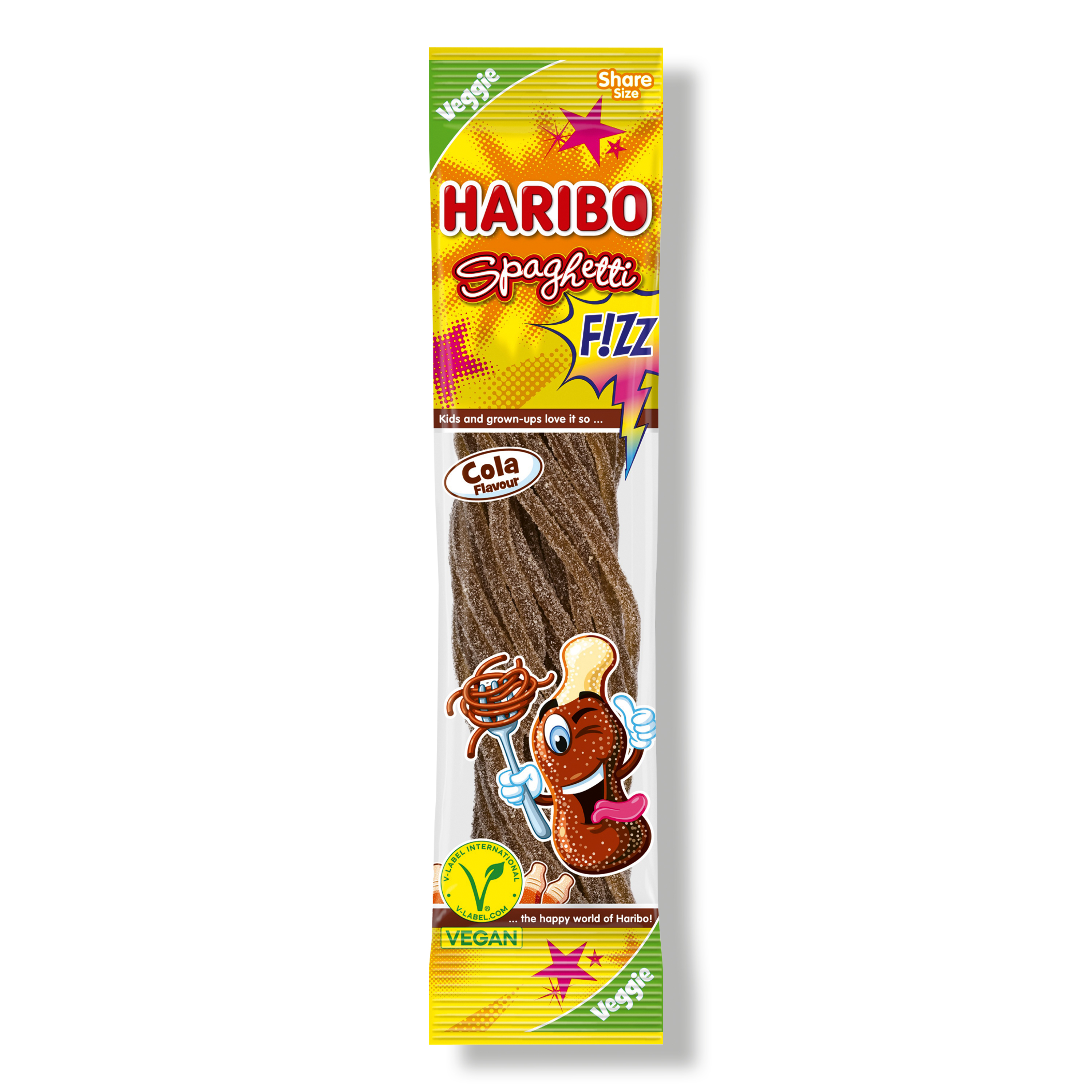 Haribo Spaghetti Cola veg. Btl.200g Haribo, c'est beau la vie, pour les grands et les petits.