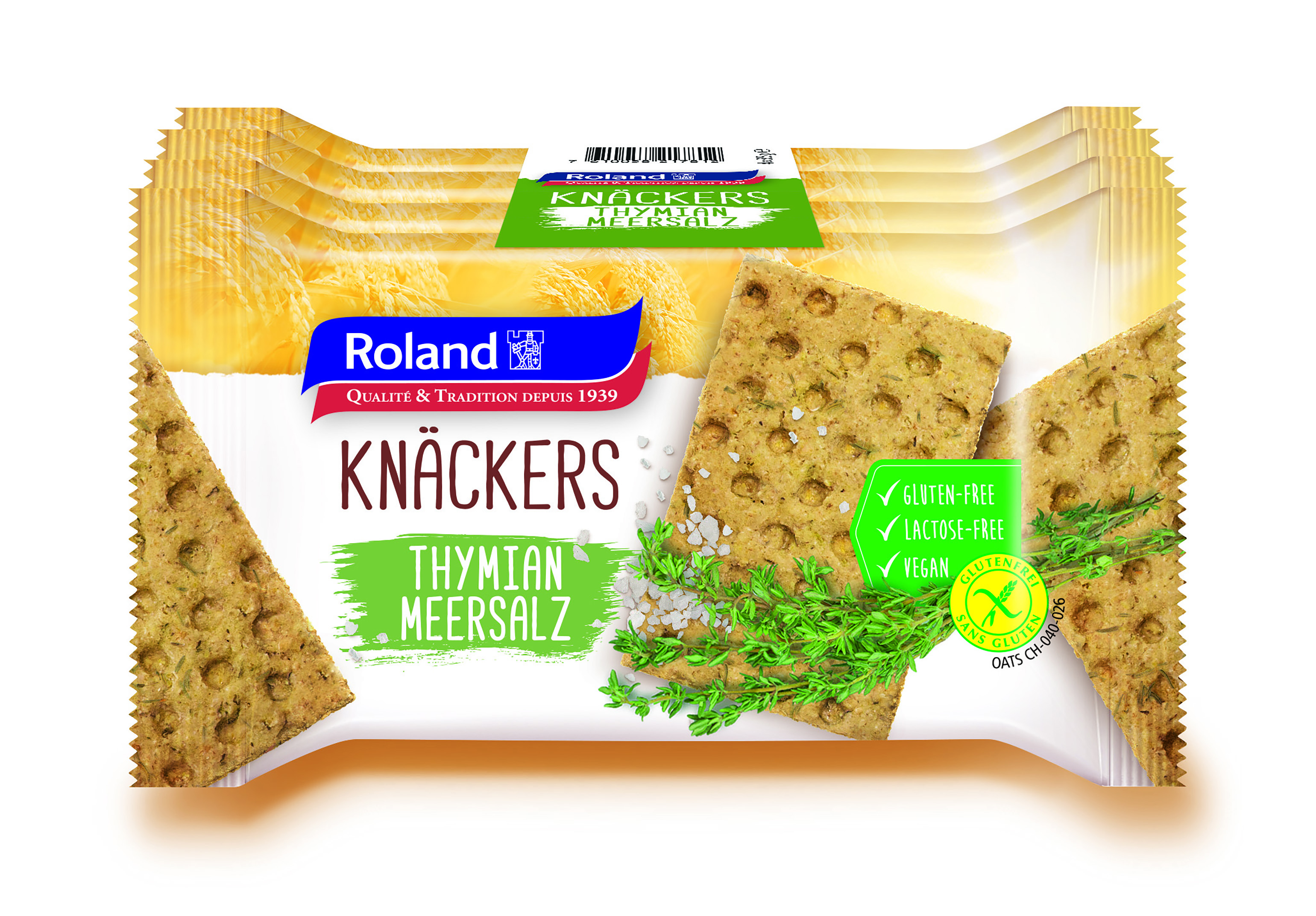 Knäckers Thyme and Sea salt 4x35g Roland - Qualité & Tradition depuis 1939