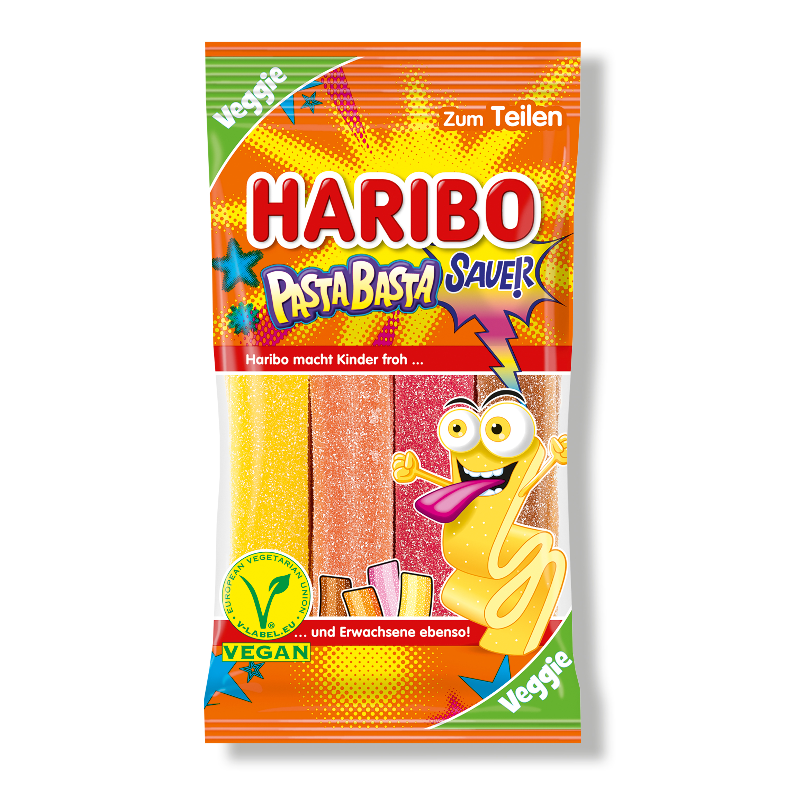 Haribo Pasta Basta sauer Btl. 160g Haribo macht Kinder froh und Erwachsene ebenso.