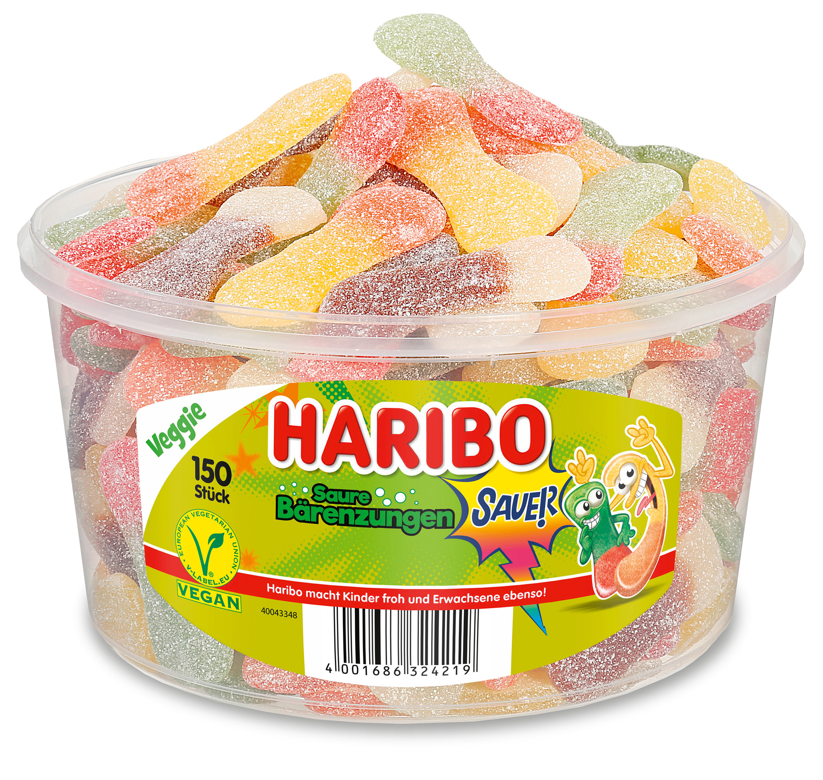 Haribo Saure Bärenzungen 150 Stk. Haribo, c'est beau la vie, pour les grands et les petits.