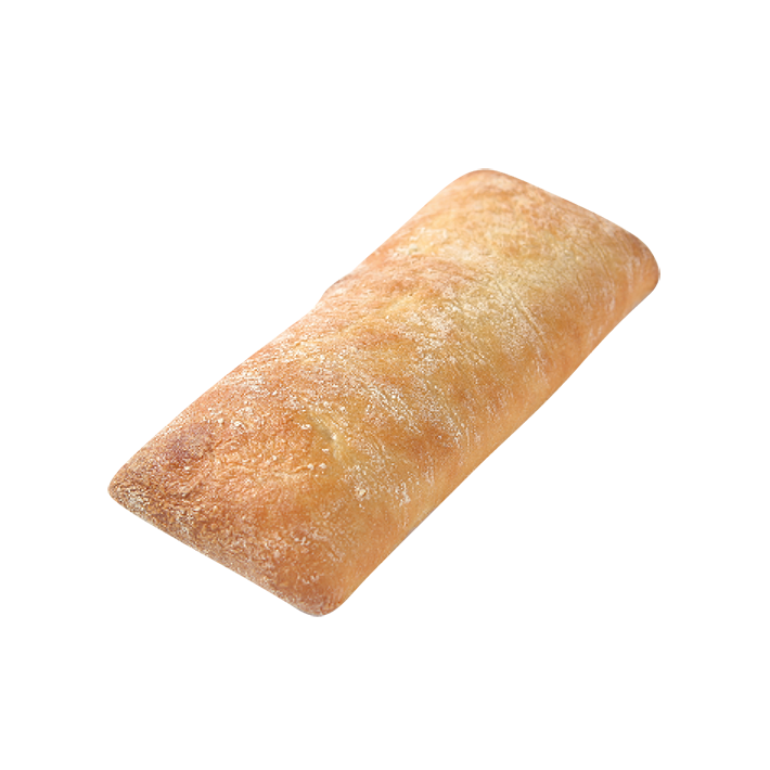 Tessinerbrot Les ciabatta nature sont précuites sur sole de pierre naturelle. Elaborées à partir d'une recette d'origine italienne à base d'huile d'olive. Une longue fermentation en cuve permet de libérer les arômes et de créer des alvéoles caractéristiques d'un pain rustique. Idéales pour les sandwiches et les paninis.
65 PETITES CIABATTA NATURES, 120G, FARINEES, RECTANGULAIRES, SURGELEES, PRECUITES, A MARQUE DELIFRANCE.