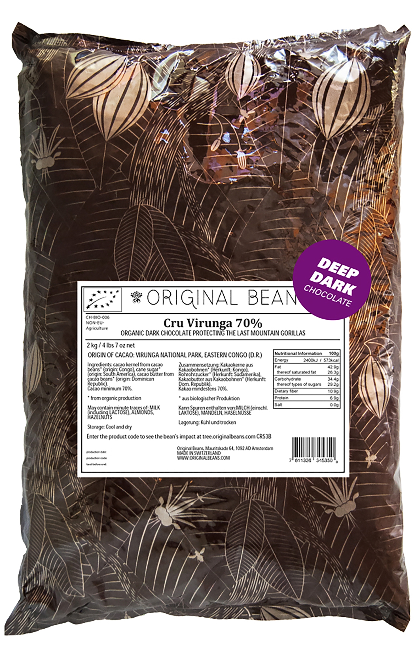 Cru Virunga 70% Congo 2kg null