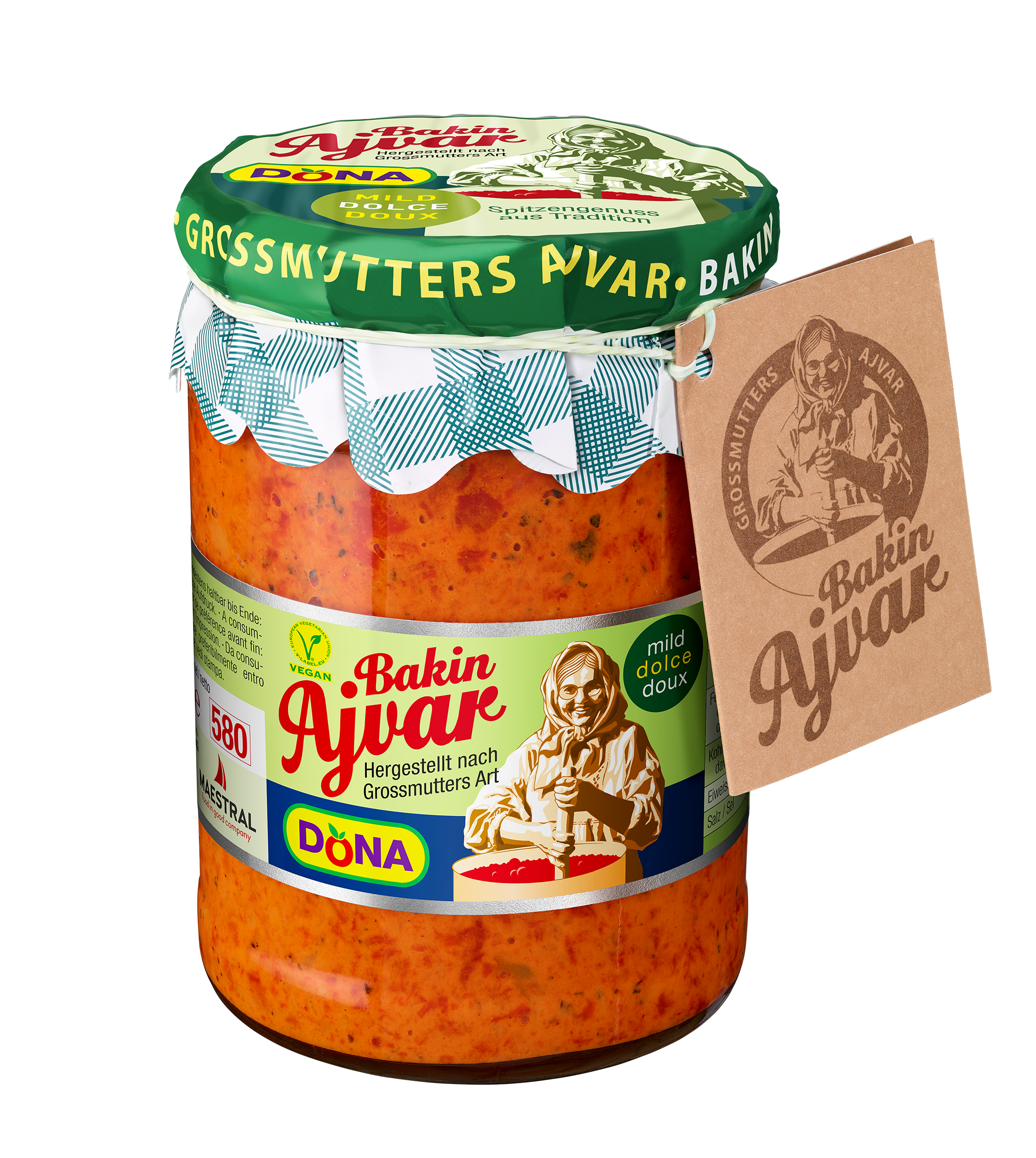 Home made Ajvar hot 530g Bakin Ajvar Hergestellt nach Grossmutters Art